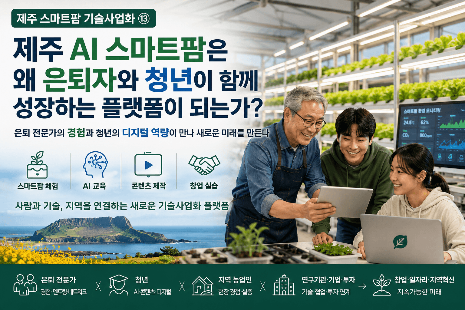 제주AI 스마트팜은 왜 은퇴자와 청년이 함께 성장하는 플랫폼이 되는가?