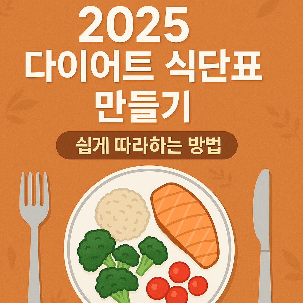 2025 다이어트 식단표 만들기, 쉽게 따라하는 방법