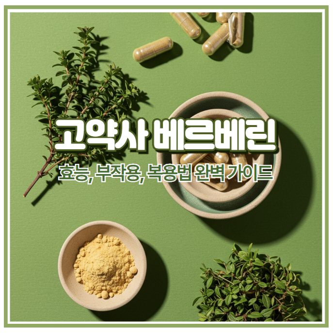 고약사 베르베린 효능, 부작용, 복용법 완벽 가이드