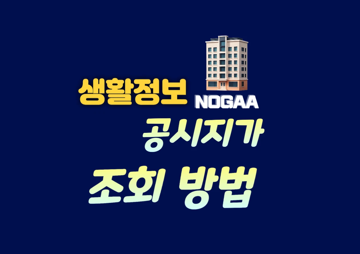 공시지가 조회 - 아파트 부동산 관리의 첫걸음