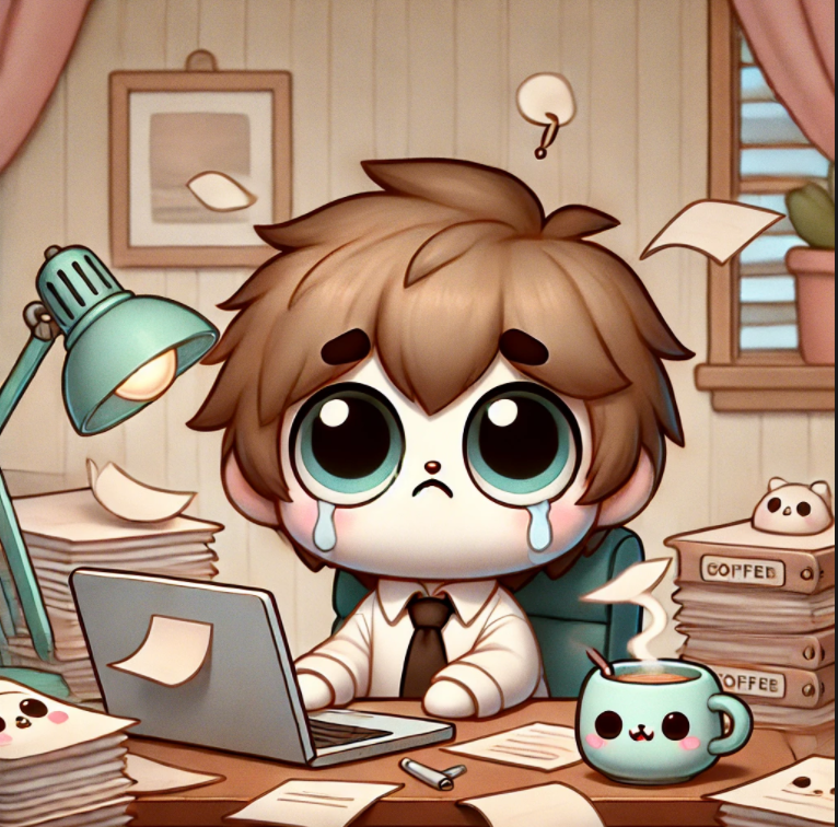 스트레스 받는 직장인 이미지