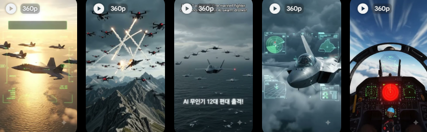 AI가 탑재된 KF-21 전투기의 가상 비행 모습