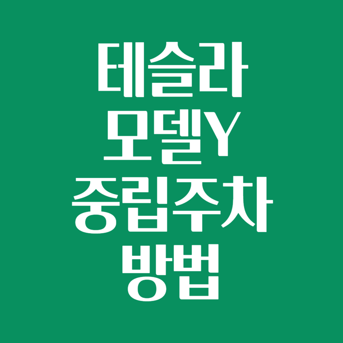 모델Y중립주차방법