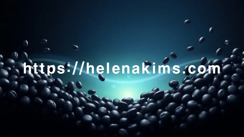 어둡고 깊은 푸른색 배경에 작고 반짝이는 쥐눈이콩 알갱이들이 무리 지어 떠다닌다.