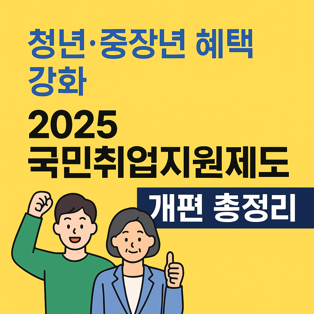 청년·중장년 혜택 강화! 2025 국민취업지원제도 개편 총정리