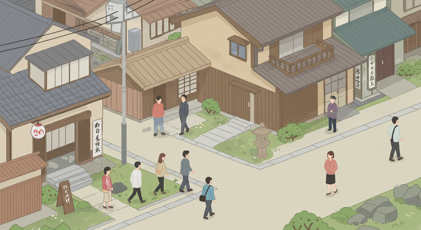 일본 도심에서 지진 발생 후 대피하는 사람들