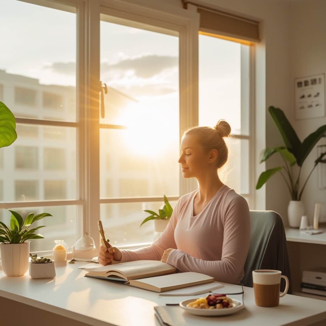자기개발 루틴으로 일상을 변화 시키고 있는 여성