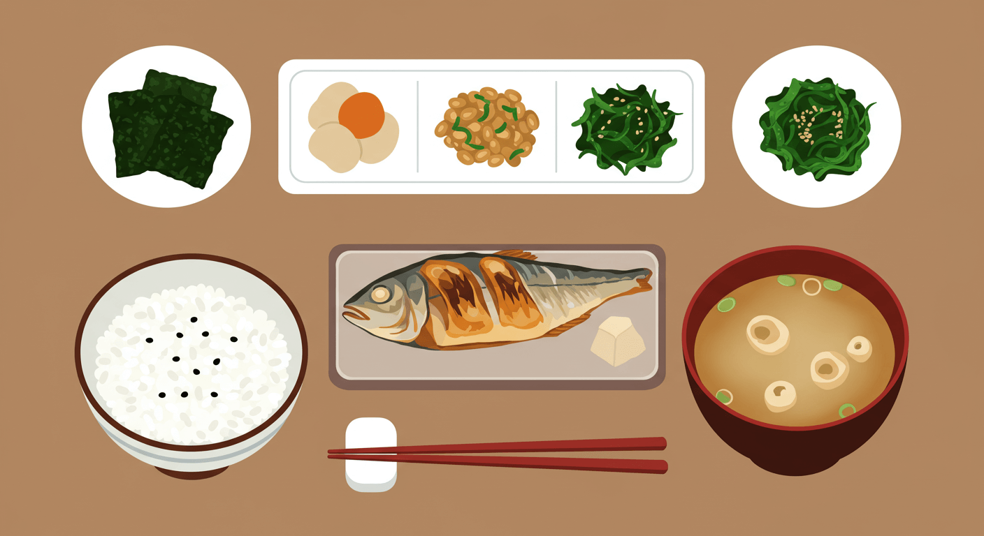 일본식 저칼로리 식사의 식단 구성