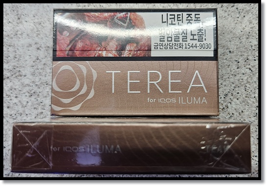 편의점 알바 궐련형 전자담배 아이코스 일루마(ILUMA) 전용 스틱 테리아(Terea) 러셋(Russet), 티크(Teak), 앰버(Amber), 실버(Silver) 맛 향 특징 분석
