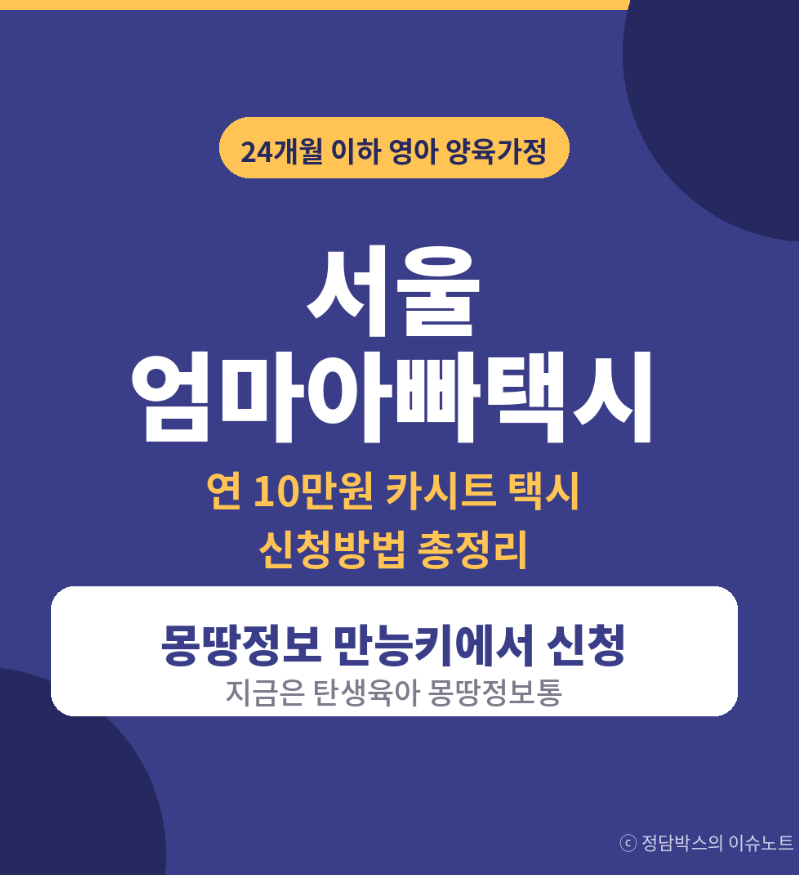 몽땅정보만능키 서울엄마아빠택시 탄생육아몽땅정보통