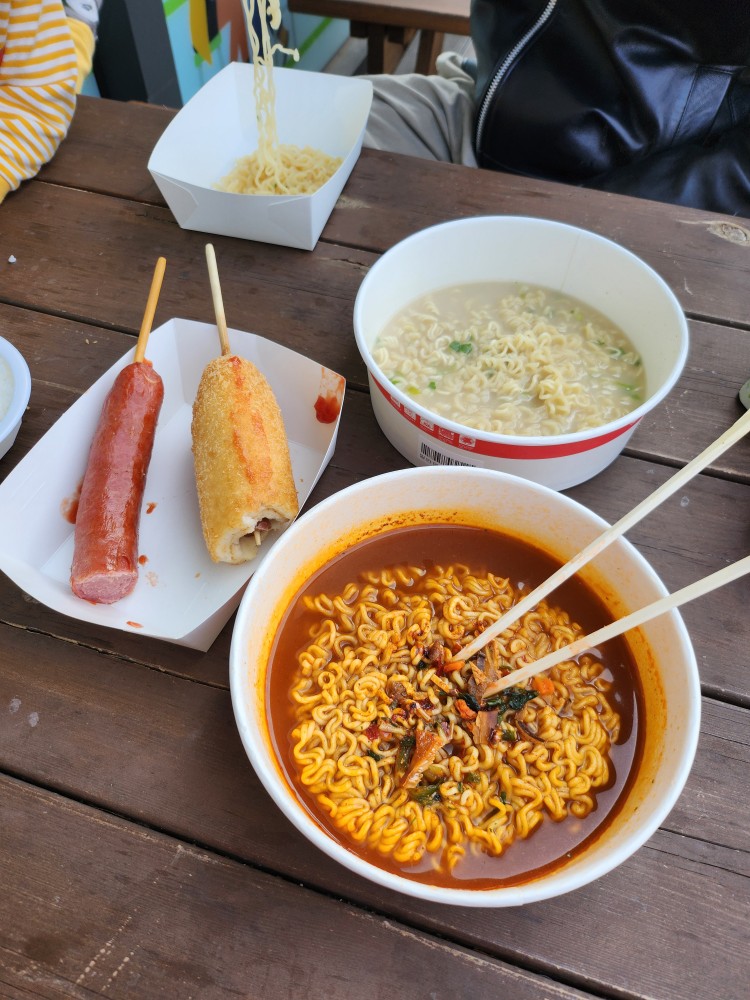 라면과 핫도그