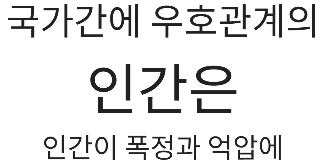 Noto Sans(본고딕) 특징