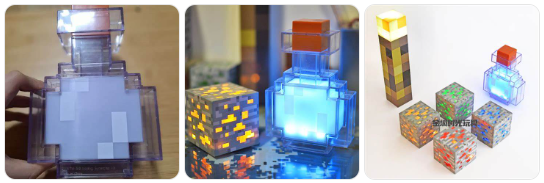 마인크래프트 횃불 무드등 & 물약 조명