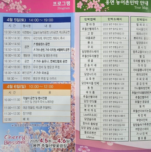 담양 추월산 벚꽃축제