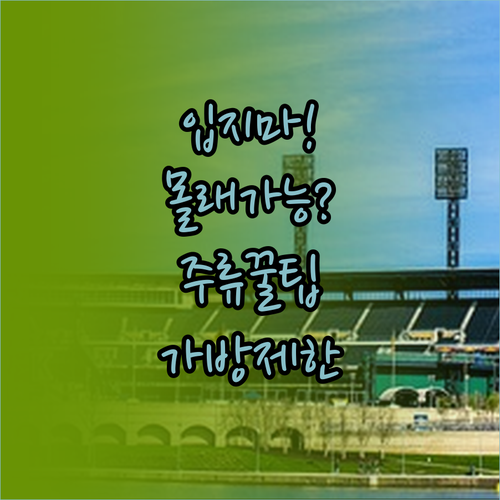 사직야구장 음식물 반입 규정 총정리 ..