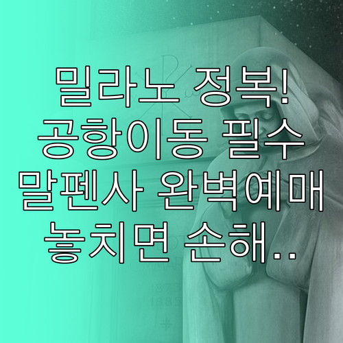 말펜사 익스프레스 예매 및 밀라노 공..