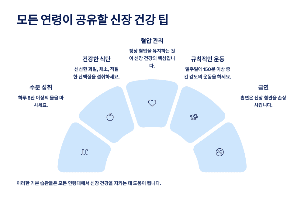 모든 연령이 공유할 신장 건강 팁