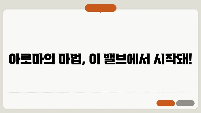 아로마 밸브