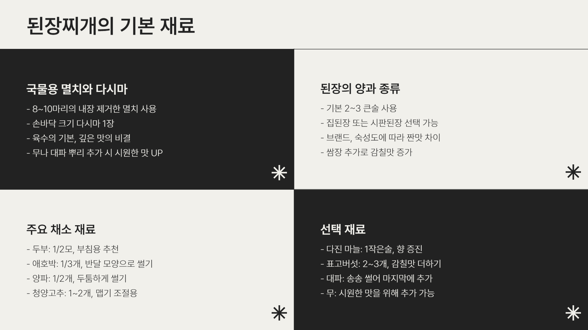 된장찌개 맛있게 끓이는 법 황금레시피