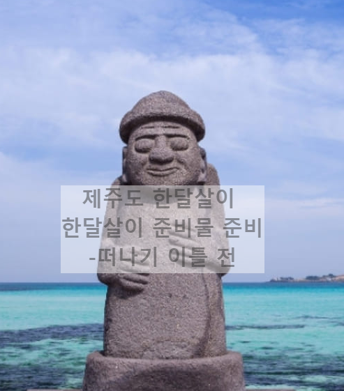 제주도 한달살이