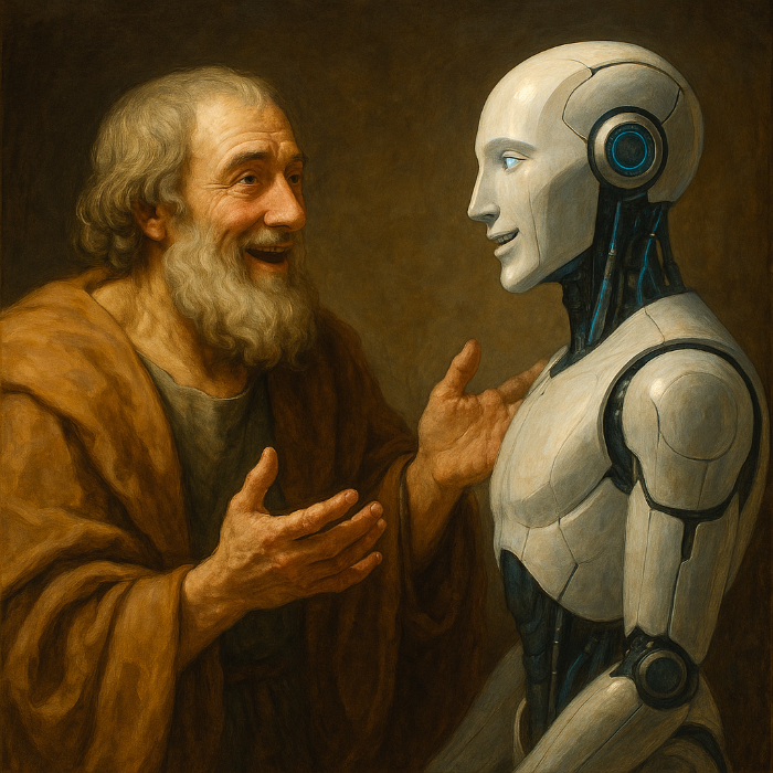 아리스토텔레스가 에네르게이아를 마주한 순간을 표현한 이미지