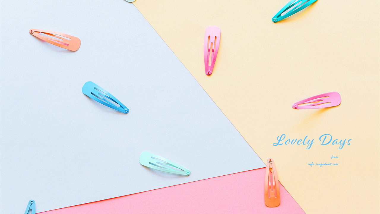 05 파스텔 머리핀 C - Lovely Days 핑크배경화면