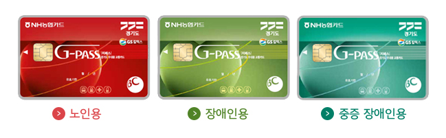 경기도 G-PASS 우대용 카드이미지