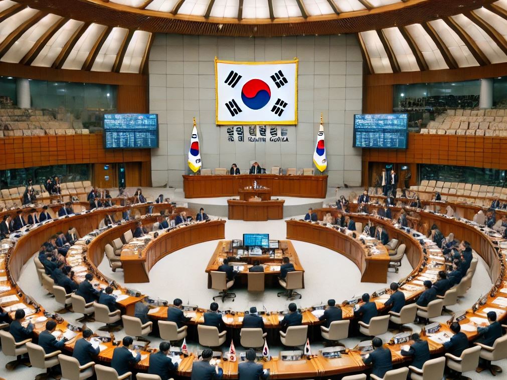국회에서 복지정책을 만드는 장면