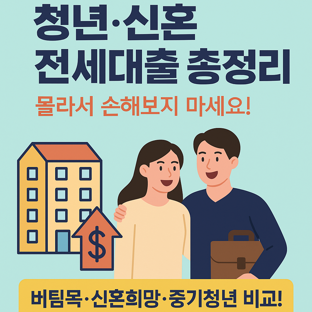 '청년·신혼 전세대출 총정리, 몰라서 손해보지 마세요!'
