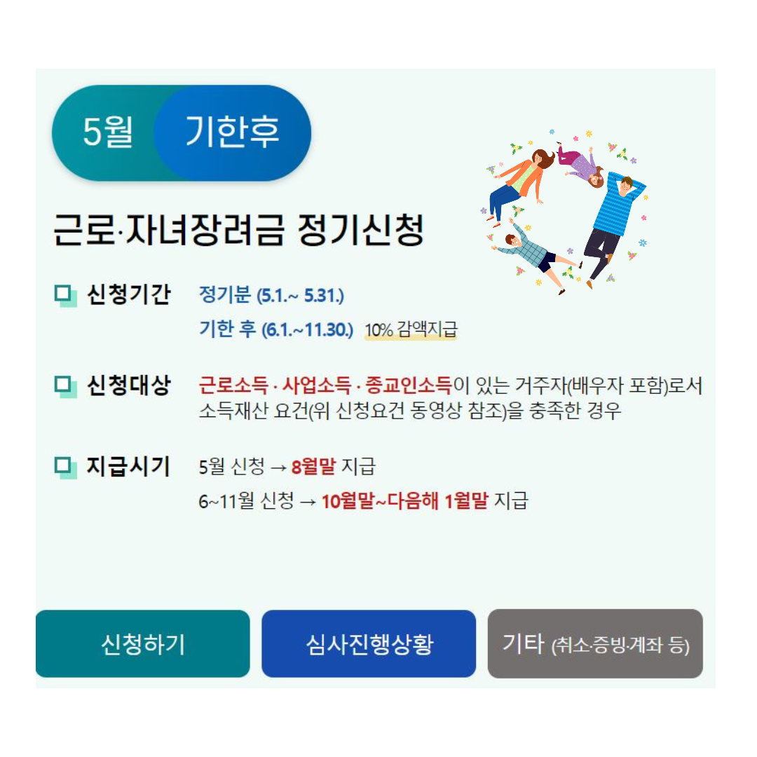 24년 자녀장려금 5월 정기분 신청방법