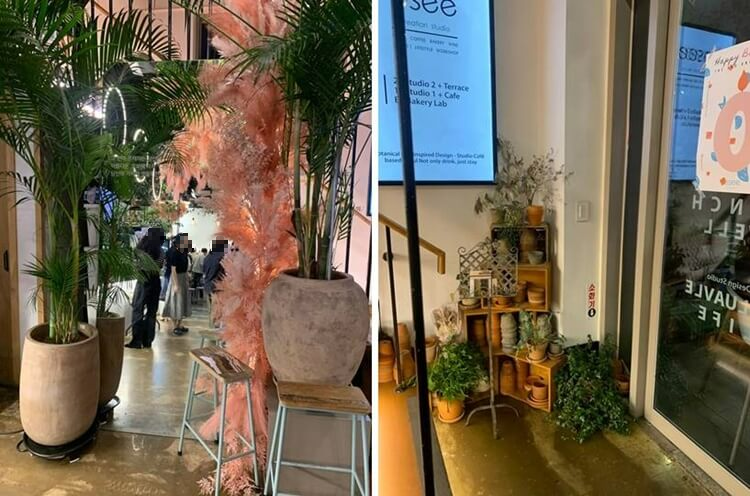 사진찍기 좋은 큰 거울과 계단 올라가는 길