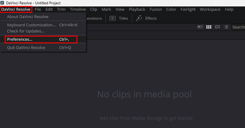 다빈치 리졸브 한국어 설정