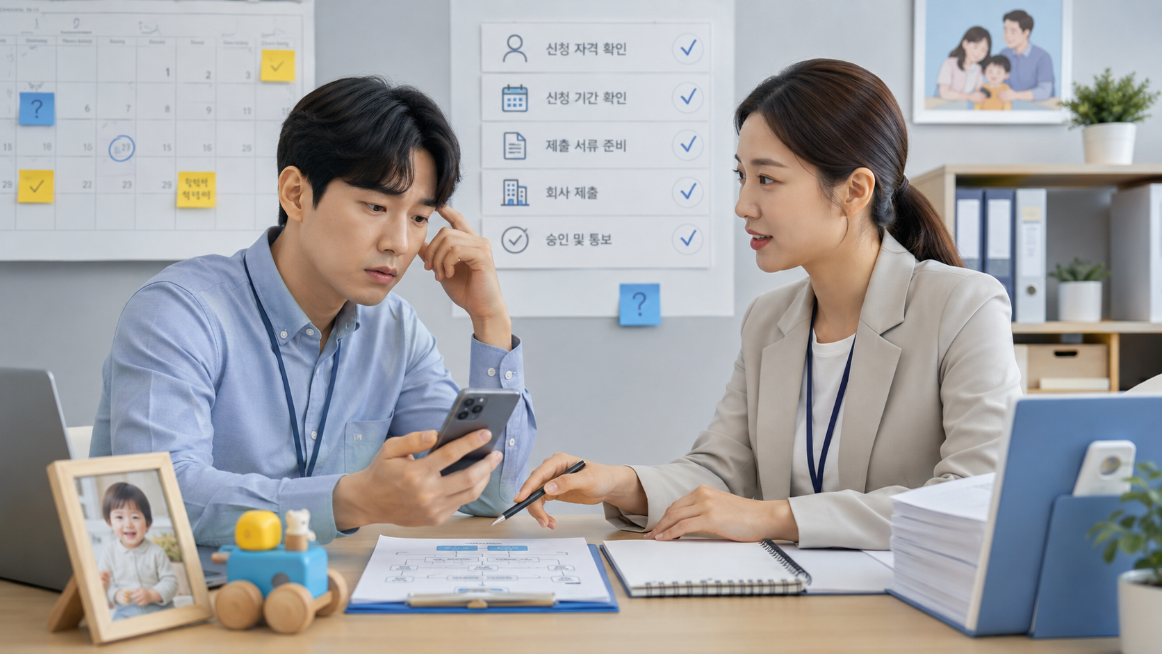 육아휴직 신청 상담 이미지
