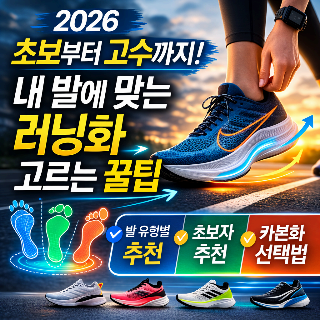 2026 러닝화 추천 고르는 법 총정리! 초보부터 고수까지 내 발에 맞는 선택법