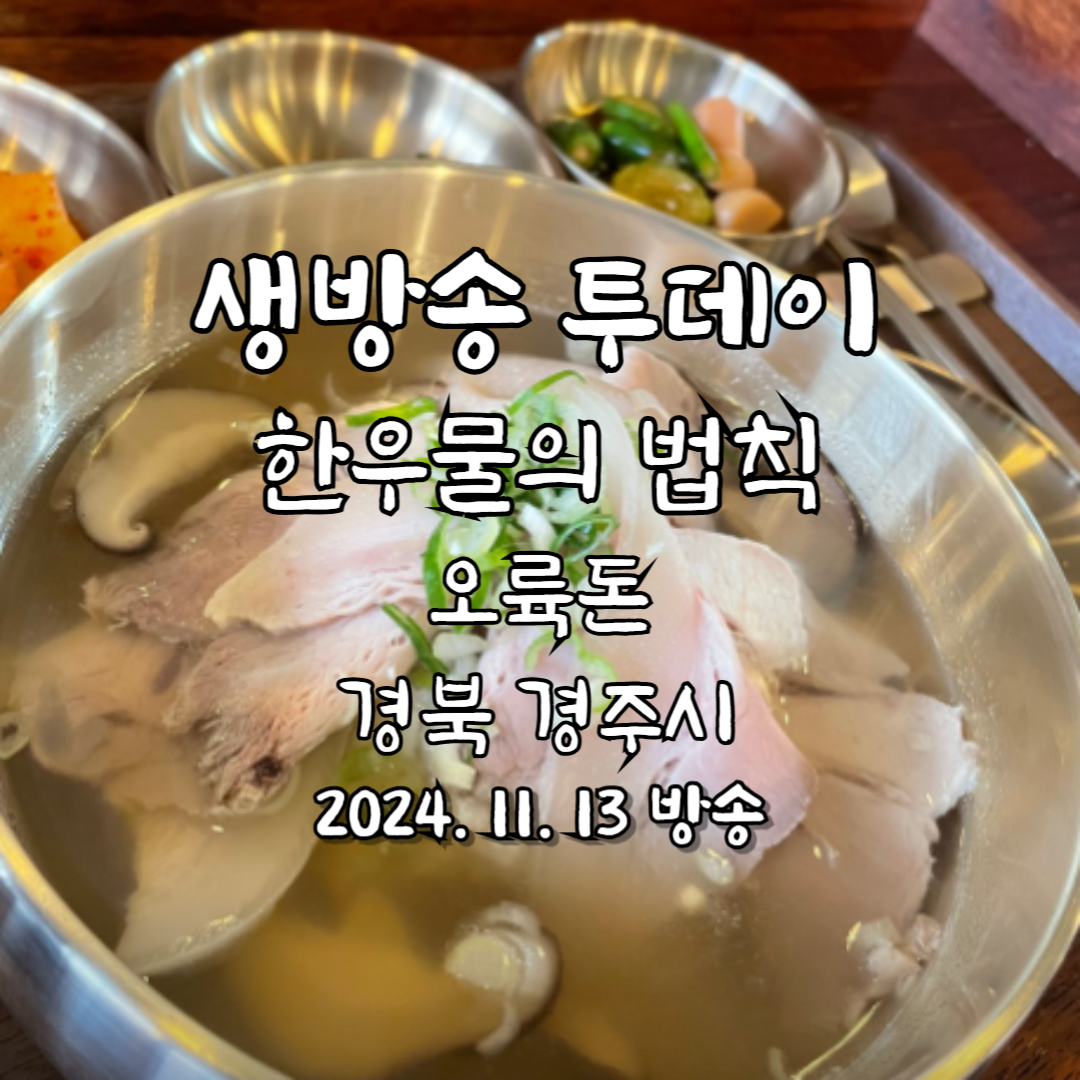 생방송 투데이 한울물의 법칙 오륙돈