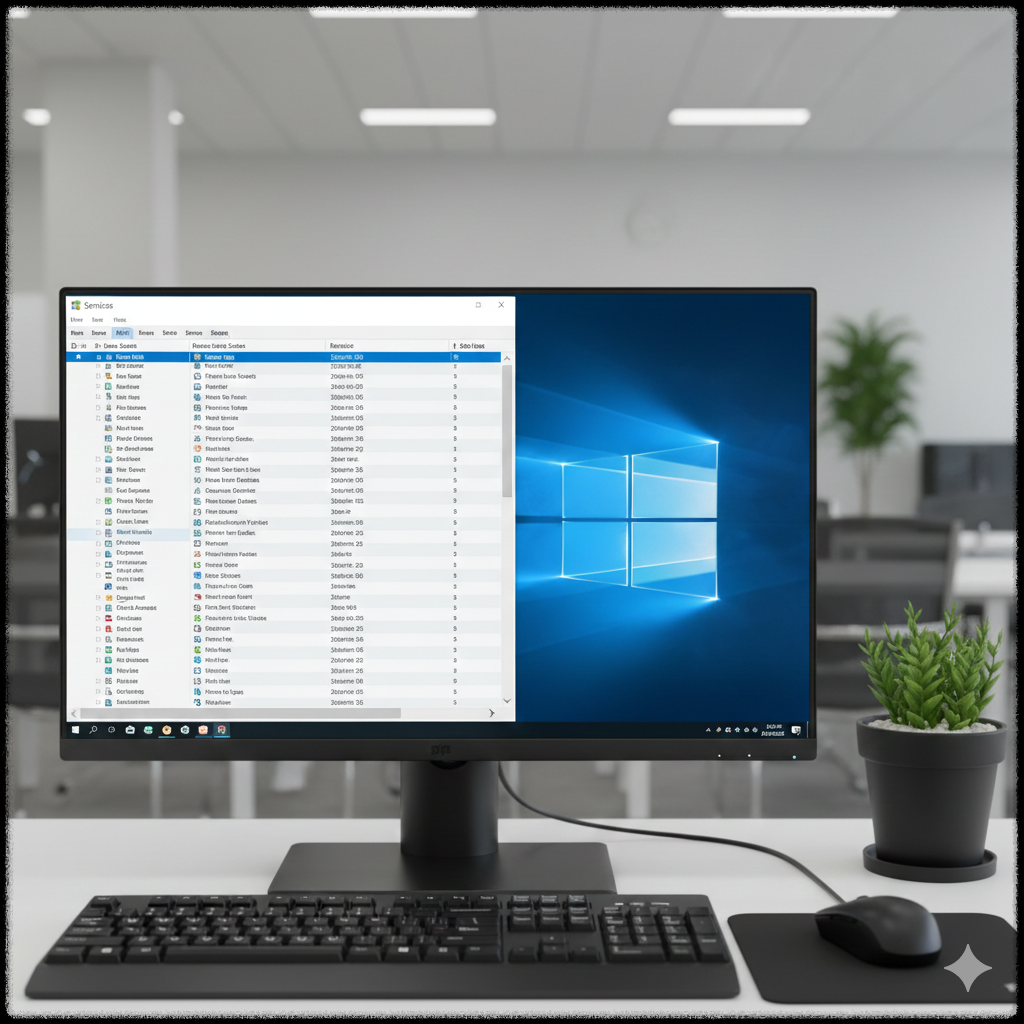 Windows 서비스 관리 도구에서 탐색기 관련 서비스를 점검하는 모습