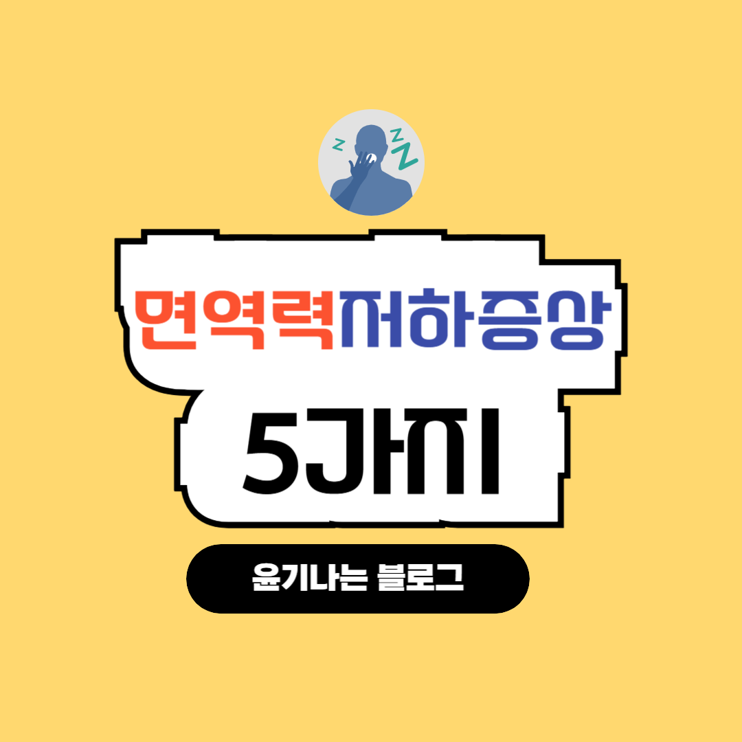 면역력 저하 증상 5가지와 회복방법