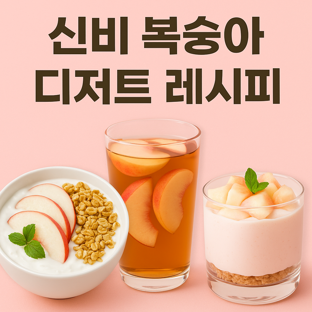 신비 복숭아로 즐기는 여름 디저트 레시피 관련 사진 자료