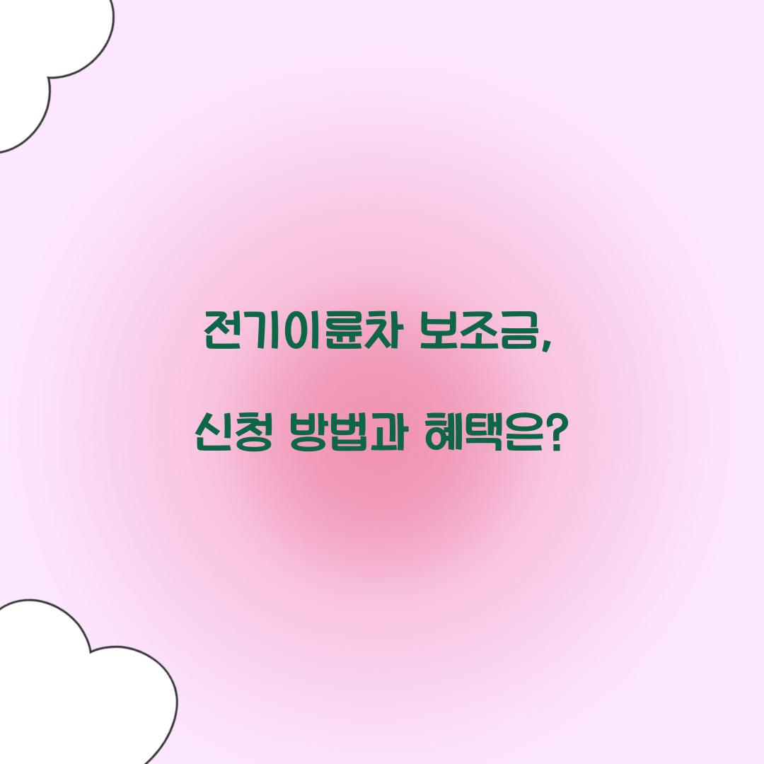 전기이륜차 보조금