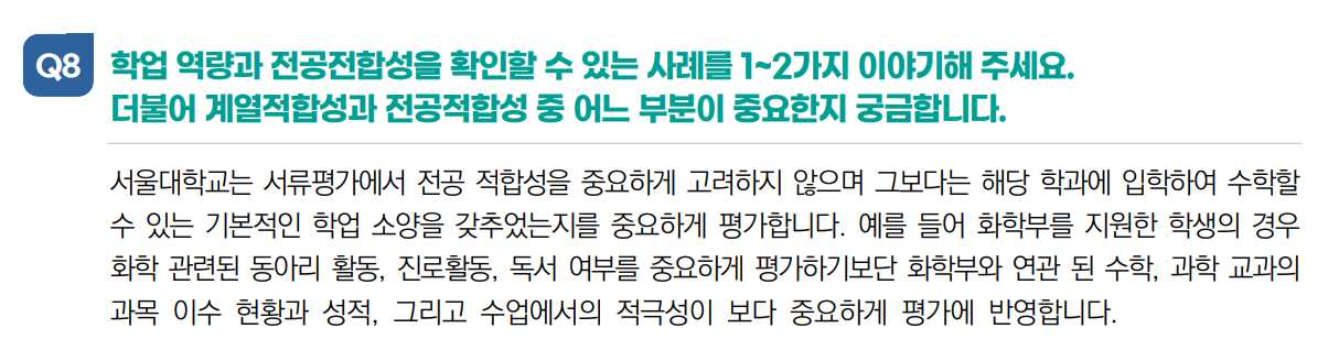 서울대전공적합성