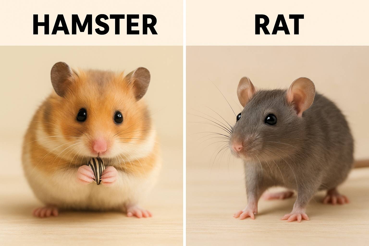 햄스터와 쥐, 반려동물로서의 차이점