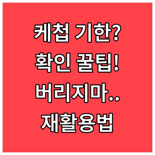유통기한 지난 케첩 확인법과 재활용 ..