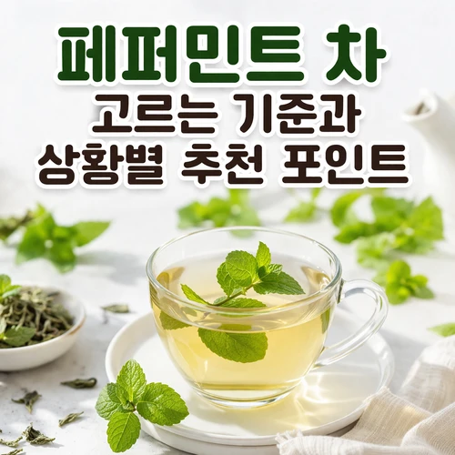 페퍼민트 차 고르는 기준과 상황별 추천 포인트