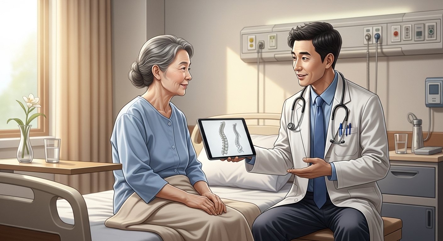 척추압박골절, 비수술치료, 척추골절입원