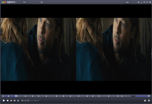 3D 영화 좌우로 화면 2개로 나올 때 해결 방법
1