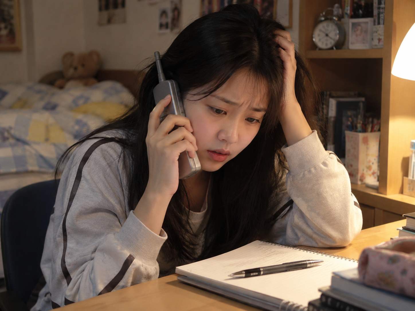 다른 전화기를 이용해 잃어버린 휴대폰으로 전화를 걸어보는 손