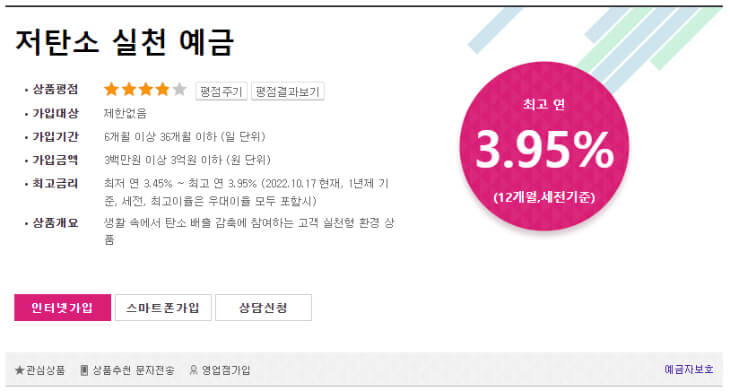 저탄소실천예금-설명글