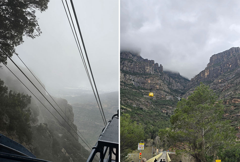 자욱한 안개와 걷힌 모습