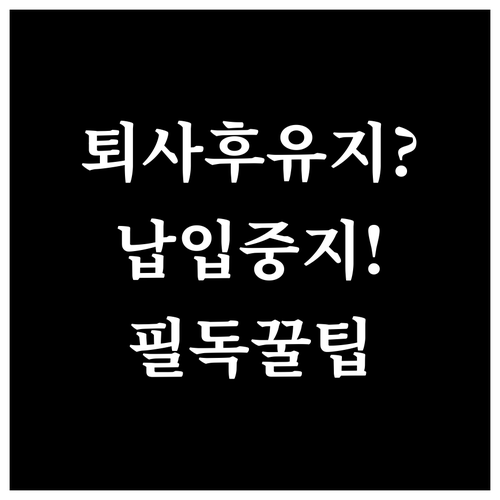 청년내일저축계좌 퇴사 후 유지 전략 ..