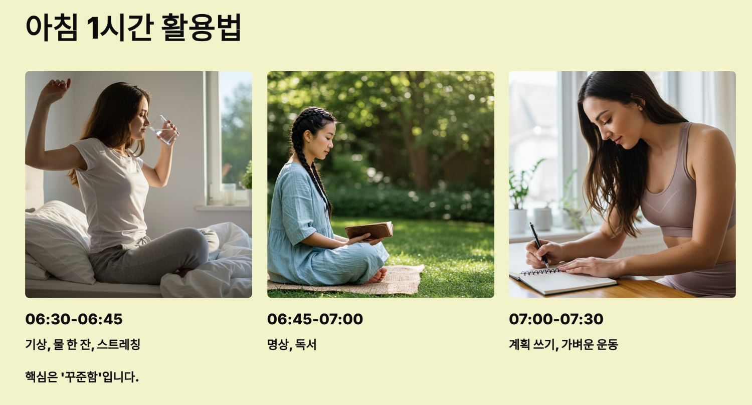 아침 1시간, 이렇게 활용해 보세요